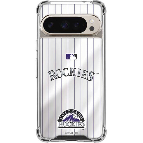 MLB Colorado Rockies Home Jersey Pixel 9/9 Pro Clear Case